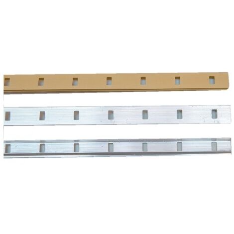 Cremagliera in alluminio per montaggio a parete 1340 VACHETTE - Argento anodizzato - L.2 m - 290902