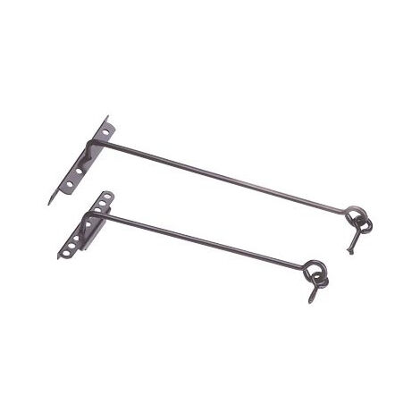 Gancio a cremagliera con maniglia Ø8 x 600mm BOURG MERMIER da avvitare - Cataforesi nera - M-320602