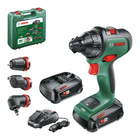Trapano avvitatore BOSCH AdvancedDrill 18 + 3 mandrini + 2 batterie da 2,5 Ah + caricabatteria - 06039B5008 (1/10)