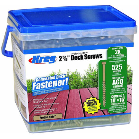 Viti per impalcati KREG Protec-Kote L.67 mm - 525 pezzi - SDK-C262W-525