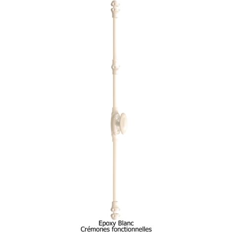Cremonese decorativa MAP White 9016 con pomolo - con accessorio - 38304