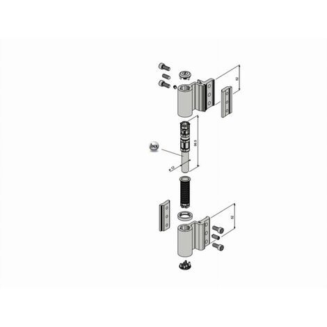 Cerniera a morsetto in alluminio 5500AI FAPIM per porte pesanti - Nero 9005 - 5520A37