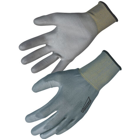 SINGER Guanto grigio in poliestere rivestito in PU T.9 - NYM713PUG9