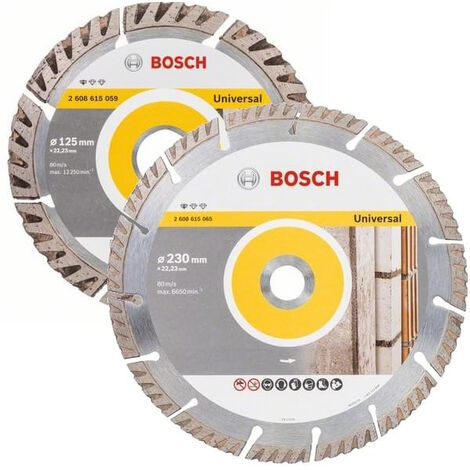 Set di 2 dischi diamantati BOSCH 125 mm / 230 mm - 06159975H9