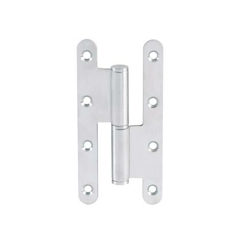 Cerniera in acciaio inox - 140x70x3 mm estremità tonda e nodo piatto - Sinistra - LTPML140X70-304G