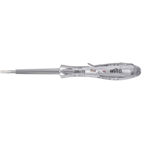 Wiha Cercafase SoftFinish® monofase, 110 - 250 volt A taglio, trasparente, con clip di aggancio 3.0 mm (34745)