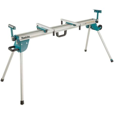 Makita – Carrello per troncatrice DEAWST07 – Supporto in alluminio leggero per troncatrici professionali – Stabilità elevata e facilità di montaggio – Dimensioni 176,5-383x75x86 cm (1/5)