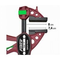 KS TOOLS Serragiunti in acciaio con leva, 120x300mm