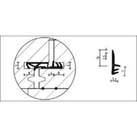 Guarnizione su telaio KISO - Carpenteria legno - scanalatura 4mm - 40M -  LD411 Marrone