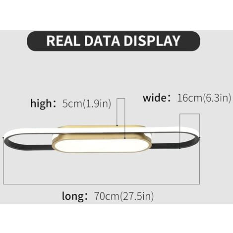 Ganeed  LED Deckenleuchte Moderne Deckenlampe Dimmbare Deckenleuchte Wohnzimmer Deckenleuchten für Wohnzimmer Küche Esszimmer Schlafzimmer (40W) 70cm