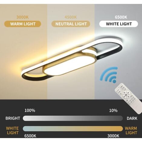 Ganeed  LED Deckenleuchte Moderne Deckenlampe Dimmbare Deckenleuchte Wohnzimmer Deckenleuchten für Wohnzimmer Küche Esszimmer Schlafzimmer (40W) 70cm