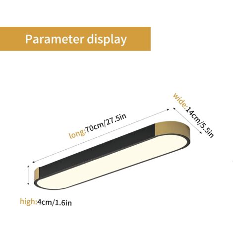 Ganeed  LED Deckenleuchte Moderne Deckenlampe Dimmbare Deckenleuchte Wohnzimmer Deckenleuchten für Wohnzimmer Küche Esszimmer Schlafzimmer (36W) 70cm