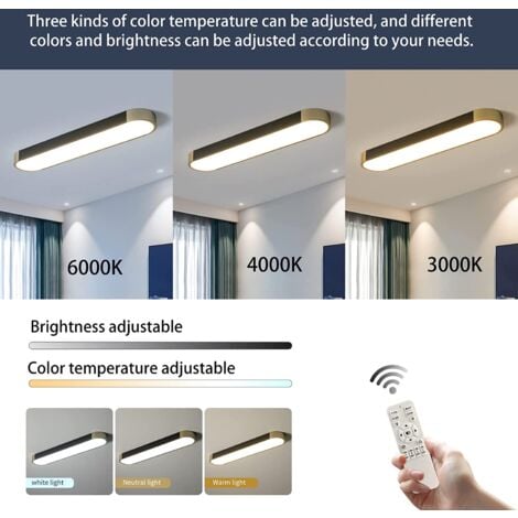 Ganeed  LED Deckenleuchte Moderne Deckenlampe Dimmbare Deckenleuchte Wohnzimmer Deckenleuchten für Wohnzimmer Küche Esszimmer Schlafzimmer (36W) 70cm