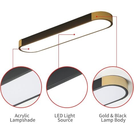 Ganeed  LED Deckenleuchte Moderne Deckenlampe Dimmbare Deckenleuchte Wohnzimmer Deckenleuchten für Wohnzimmer Küche Esszimmer Schlafzimmer (36W) 70cm