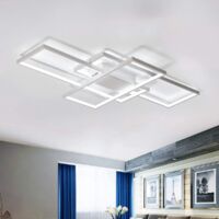Ganeed Deckenleuchte, Moderne LED Deckenleuchten mit 3 Quadraten,50W Kaltweiß Einfaches Design Aluminium Acryl Unterputz Deckenlampe Leuchten für Küche Esszimmer Wohnzimmer Studie Korridor, 6000K