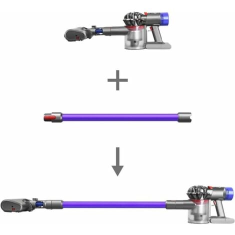 Ersatzteile Verlängerungsrohr für Dyson V7 V8 V10 V11 Staubsauger, Saugrohr Länge 72cm, Rohr Ersatz für 969109 (Violett)