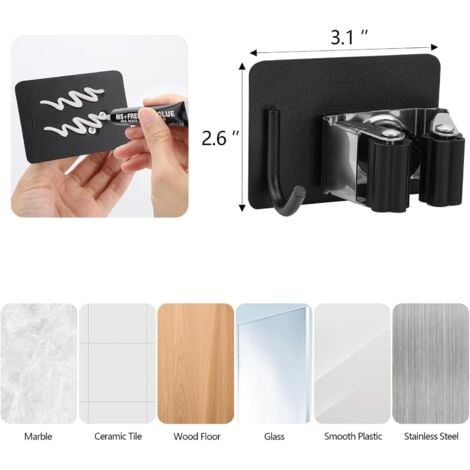 Cheerhom Besenhalterung Wand - 5 Halter + 4 Hakenleiste Für Garage & Haushalt