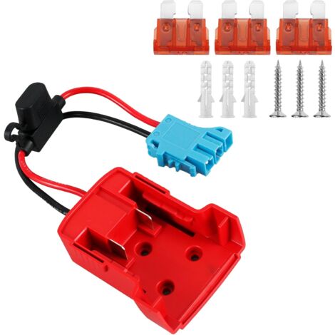 Batterieadapter Mit 30A Sicherung & 14-Gauge-Kabel – Für 18V Akkus (ONE+, Ryobi Kompatibel)