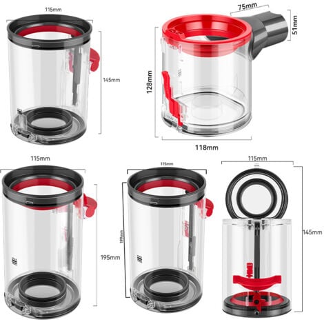 Staubbehälter Ersatzteil für Dyson V11 V15 SV14 SV17 SV15 SV22 SV28 – Zubehör Mülleimer Staubbox Teile Teilenummer 970050-01 965443-01