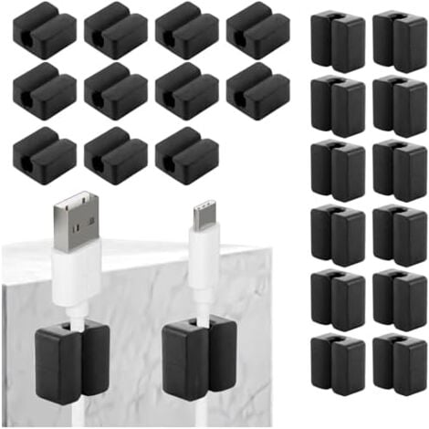 8 Stück Magnetische Kabelclips Aus Silikon - Kabelmanagement Für Schreibtisch & Auto