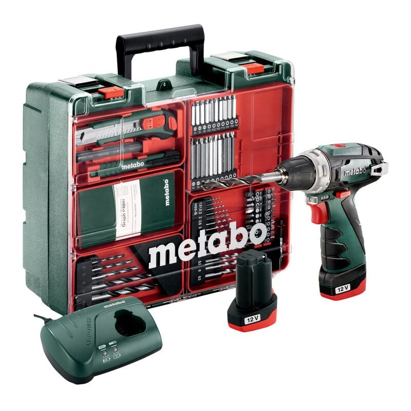 Taladro/atornillador a batería METABO 12V Powermaxx BS Basic Set - 600080880