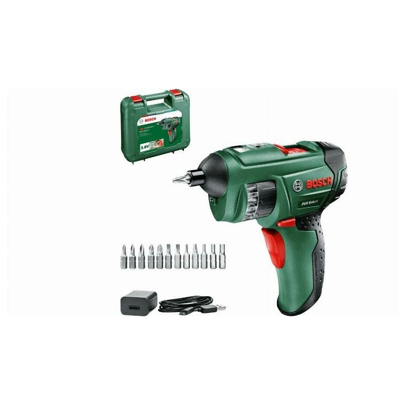 Atornillador inalámbrico PSR Select BOSCH + 1 batería de iones de litio de 1,5 Ah - 603977005