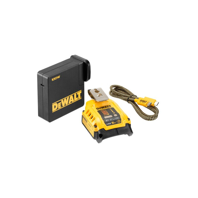 1 adaptador para bateria dewalt de 20v, puerto USB Entrada C (no