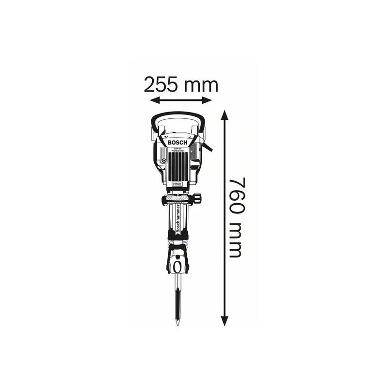 Martillo demoledor hex 28 mm bosch 1.750w 45j gsh 16-28