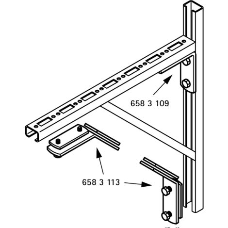 Soportes con placas de bloqueo WALRAVEN ez - Para BIS RapidRail® WM0-35 EZ 135° - 6583113