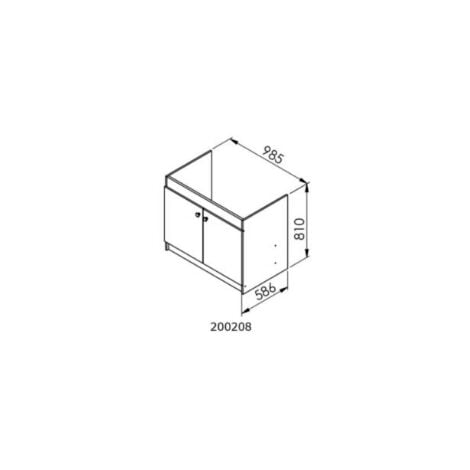 LIBERTY Mueble fregadero 2 puertas AQUARINE L.100 cm - 200208