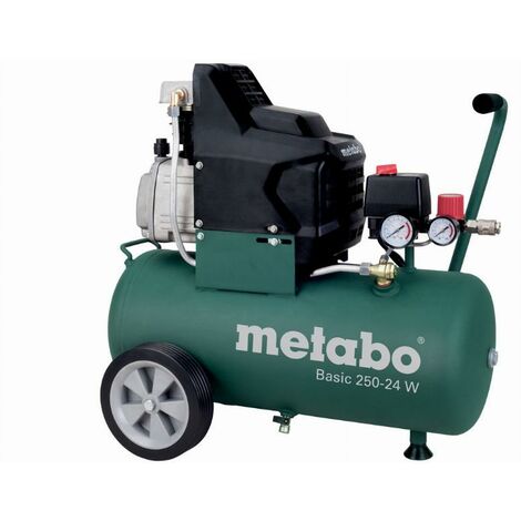 Metabo – Compresor de aire 250-24 W – Potencia 250W – Presión máxima 8 bar – Flujo de aire 180 l/min – Mecanismo de pistón (1/5)