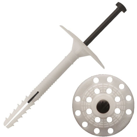 Scell-It - 200 Elementos de Aislamiento Rígido 140 mm con Clavo de Poliamida - FI10140