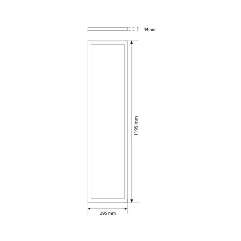 Dalle LED 1200x300 - 40W - 3000K/4000K - IP44 - Visioled