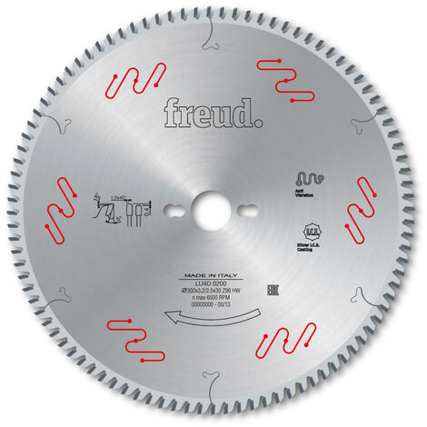 Cuchilla trapezoidal plana para superficies FREUD - Øures//composites FREUD - Ø300 3,2/2,5 AL30 Z96 TD+ - F03FS07295 -LU4D 0200 (1/3)