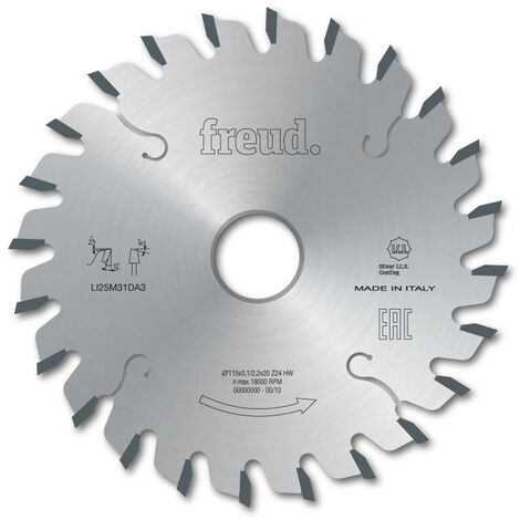 Cuchilla incisora cónica industrial FREUD - Ø125 3,1-4,3/2,5 AL20 Z24 cónica - F03FS05932 -LI25M31FC3 (1/2)