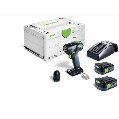 Taladro atornillador a batería TXS 12 2.5- Plus - FESTOOL - con 2 baterías 12V 2.5Ah - cargador - systainer - 576873