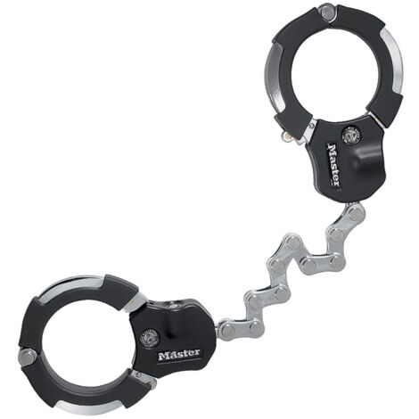 Mano antirrobo de 9 eslabones MASTERLOCK - Ideal para bicicletas, scooters y cochecitos - Negro