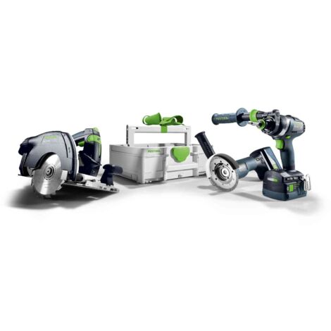 Kit combinado de carpintería a batería FESTOOL - HKC 55 + TPC 18 + AGC 18 + TB M 137 - 578025