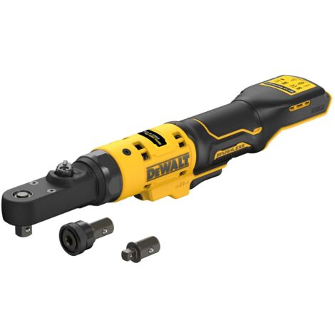 Llave de trinquete sin escobillas DEWALT XR 12V - Cabezas intercambiables de 1/4', 3/8' y portapuntas hexagonal de 1/4' - DCF500N-XJ