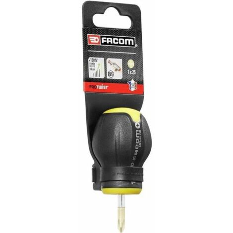 Destornillador Protwist para tornillos Phillips PH 1x25 Phillips - FACOM - Hoja corta - ATP1X25