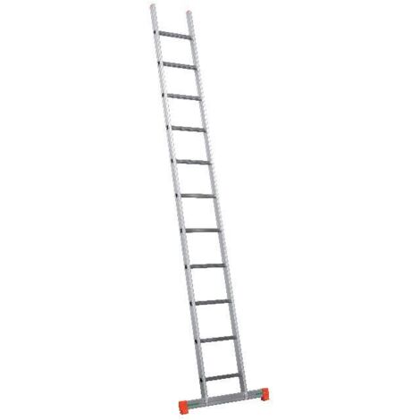 Escalera FACAL sencilla aluminio 8 peldaños Alto 2m50 - Alto. trabajo 3,55 m Genia - GS250