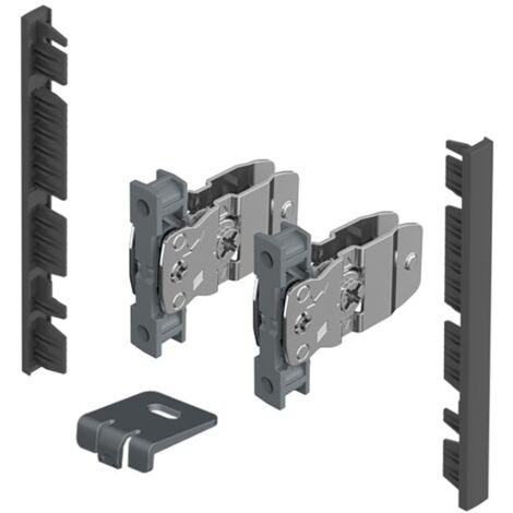 AvanTech YOU Kit de conectores para fachada interior a cortar a medida - Altura 101 mm - Antracita - HETTICH - 9257619