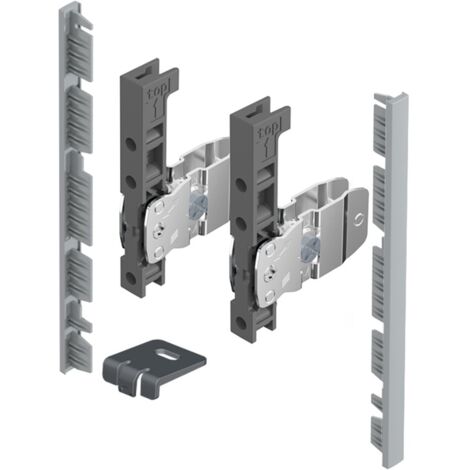 AvanTech YOU Kit de conectores para el frente interior a cortar a medida - Altura 139 mm - Plata - HETTICH - 9257612
