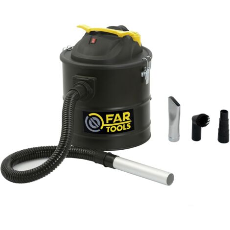 Aspirador desatascador de cenizas - 1000 W - Especial para estufas de pellets - Cubeta metálica 15 L - FAR TOOLS - 101083