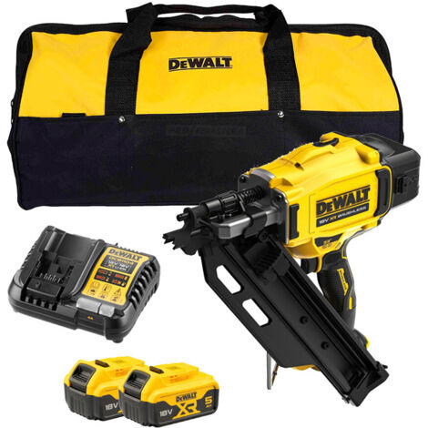 DeWALT Herramientas - Clavadora a batería 18V para clavos de 50-90 mm, 2 baterías de 5,0 Ah XR, con cargador. DCN930P2 (1/4)