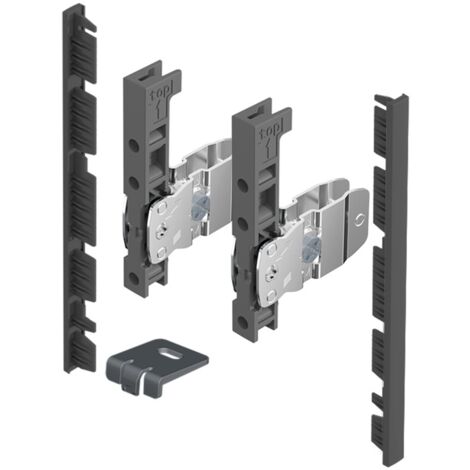 AvanTech YOU Kit de conectores para fachada interior a cortar a medida - Altura 139 mm - Antracita - HETTICH - 9257620