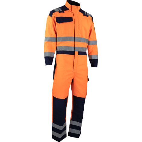 Mono de trabajo multiriesgo HV LUNAIRE - NARANJA FLUORESCENTE/MARINO L - 4 (1/3)