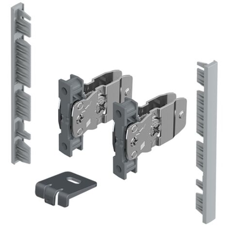 AvanTech YOU Kit de conectores para el frente interior a cortar a medida - Altura 101 mm - Plata - HETTICH - 9257611