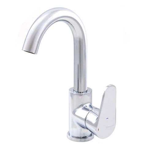 Mezclador monomando de lavabo 180mm caño tubo 5l/min con desagüe automático universal Quick-clac Rocket Cold Open - STANDARD HIDRAULICA - 62062 (1/5)