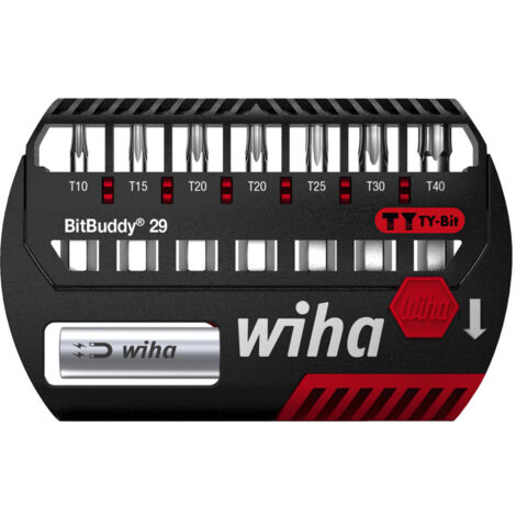 Wiha Juego de bits BitBuddy®, bits en TY de 29 mm TORX®, de 8 unid. de 1/4" C6,3 (42136) (1/4)